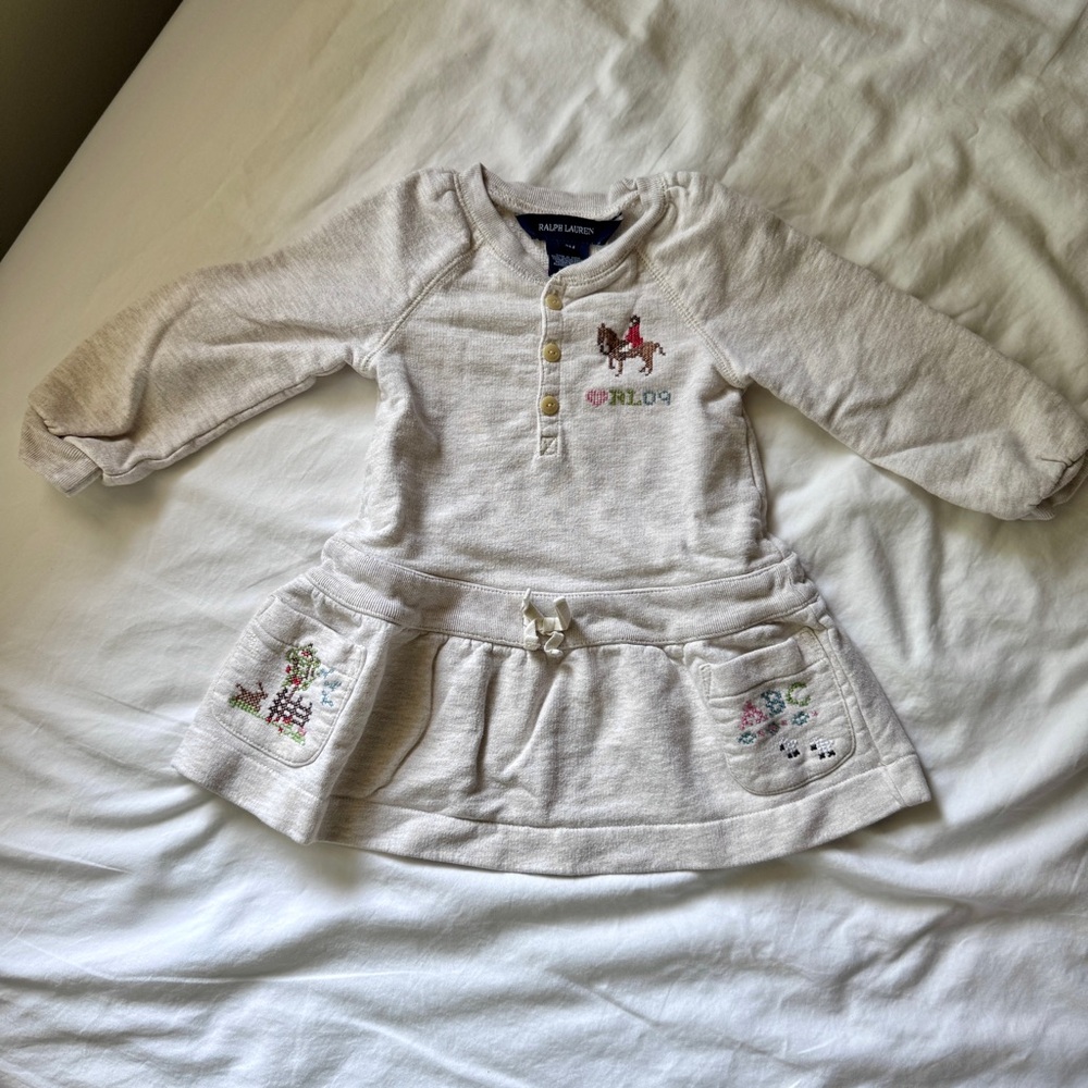 Vintage girls Ralph Lauren Dress with Embroidery